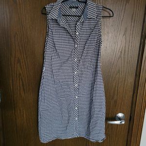 Tommy Hilfiger Preppy Sleeveless Black White Gingham Dress Size 8